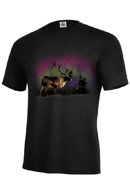 Floral Print Women T Shirt for a Feminine TouchAdult Inukshuk Caribou T-Shirt