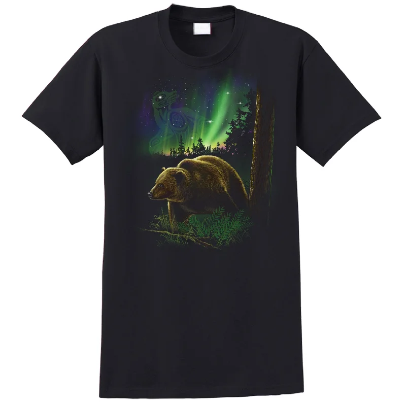 Floral Print Women T Shirt for a Feminine TouchAdult Native Grizzly T-Shirt