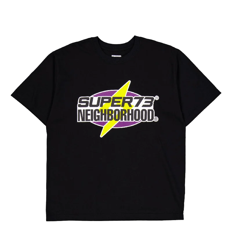 Crop Top Women T Shirt to Pair with High - Waisted BottomsNh X Super73 . Tee Ss Black