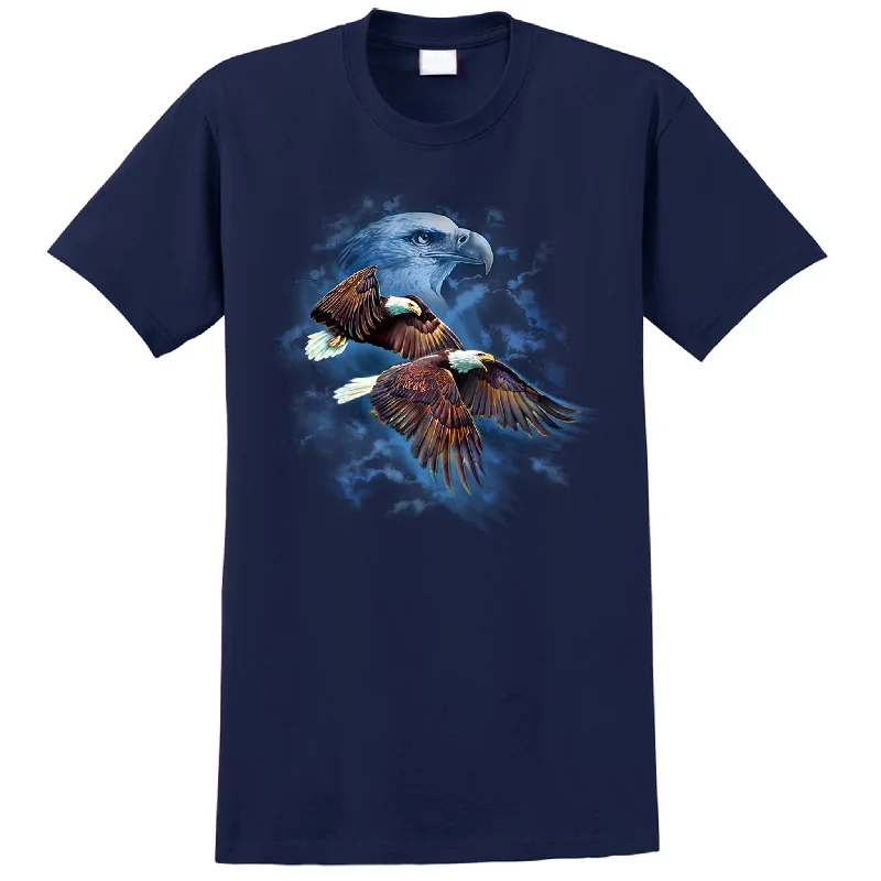 Tie - Dye Women T Shirt with a Bohemian VibeAdult Night Flyers T-Shirt (Two Eagles in flight)