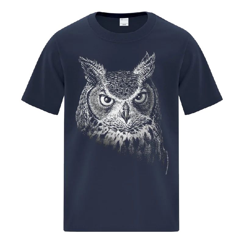 Puff Sleeve Women T Shirt for a Fashion - Forward LookYouth Owl Portrait T-Shirt