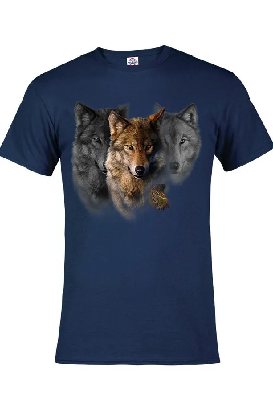 Organic Cotton Women T Shirt for Eco - Conscious WearersYouth Wolf Trilogy T-Shirt