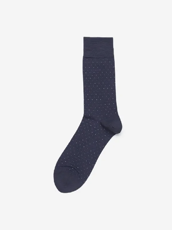 WES Lounge Navy Premium Full-Length Socks