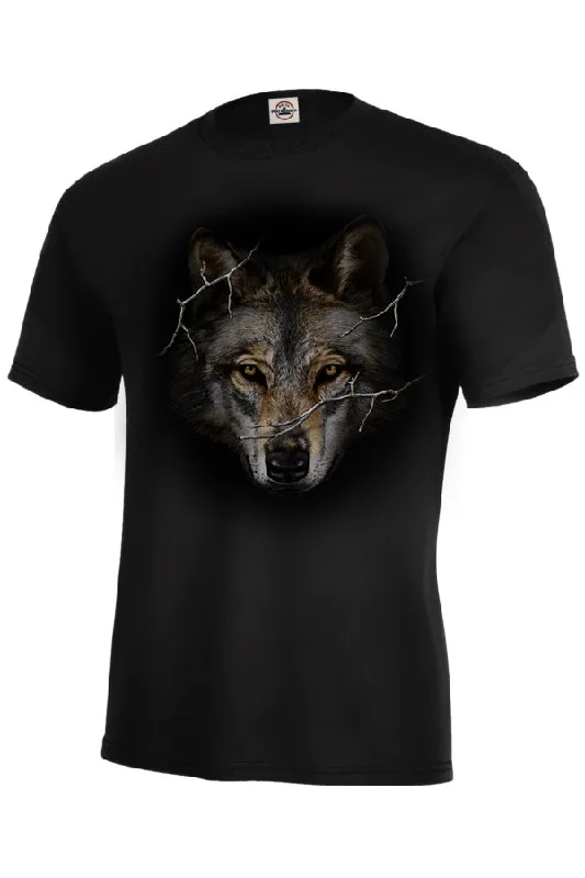 Sheer Women T Shirt for a Stylish and Alluring LookAdult Big Head Wolf Prowl T-Shirt