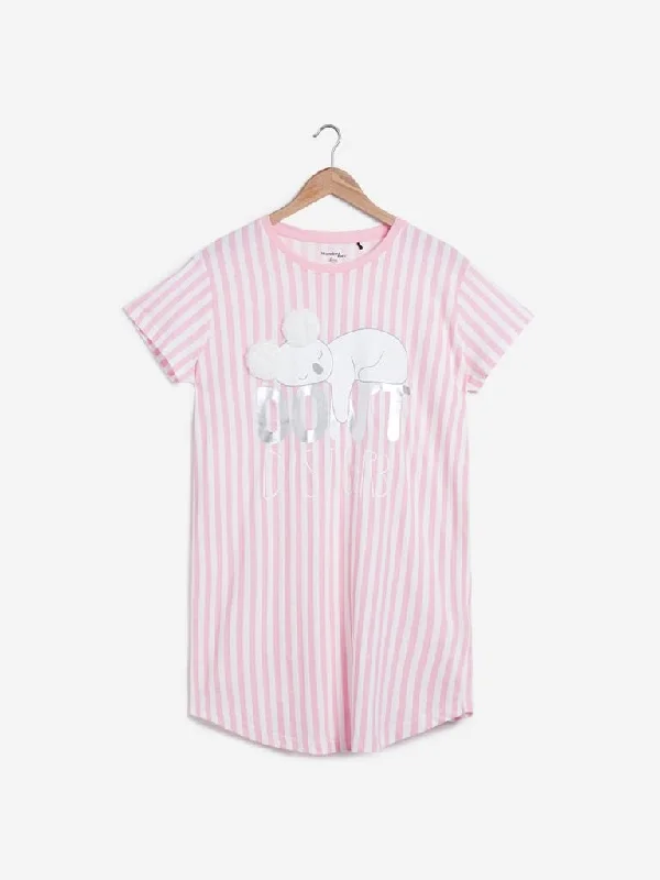 Wunderlove Pink Striped Koala Nightdress