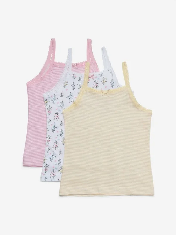 Y&F Kids Yellow Camisoles Set of Three