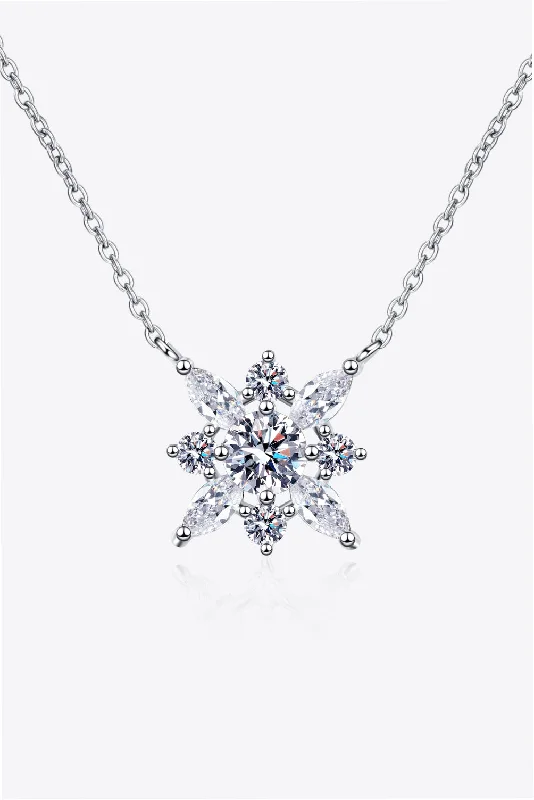 Moissanite Rhodium-Plated Necklace